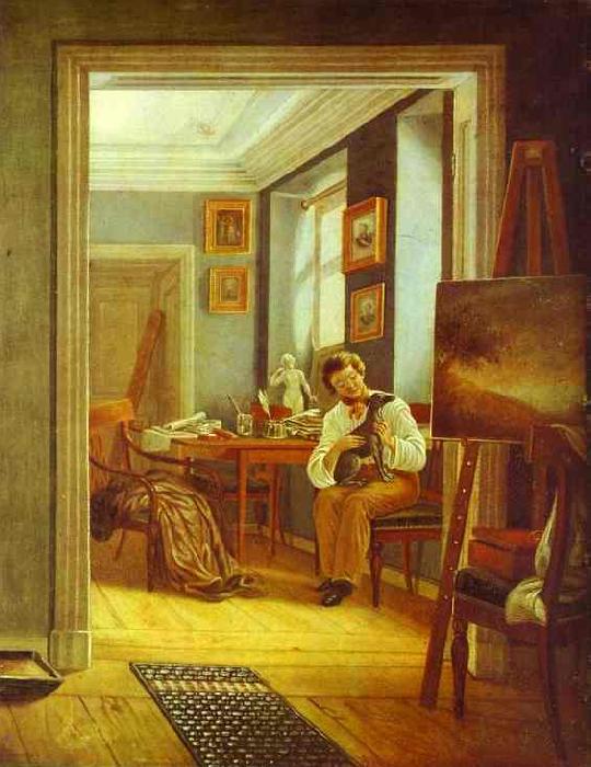Kapiton Zelentsov An Artist's Room oil painting picture